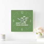 Horloge Carrée Veganism (Maison)