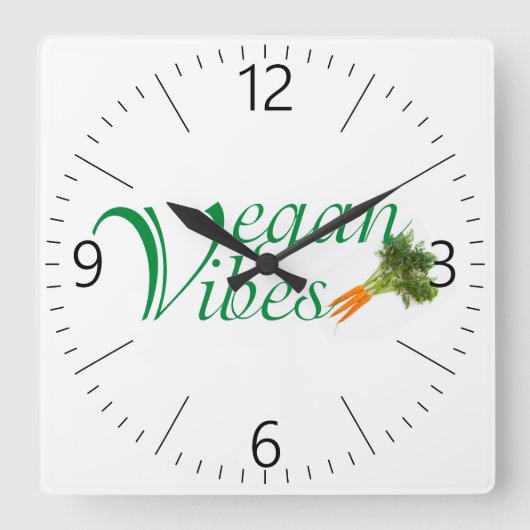Horloge Carrée Végétal (Recto)