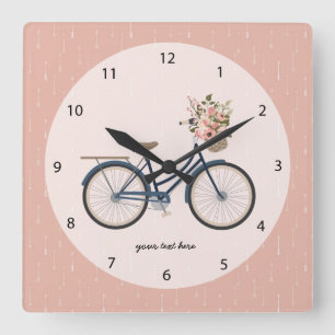 Horloge Carrée Vélo tribal