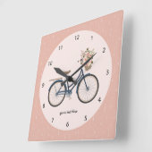 Horloge Carrée Vélo tribal (Angle)
