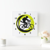 Horloge Carrée Vélos / Vélos Amusement d'équitation en été (Maison)