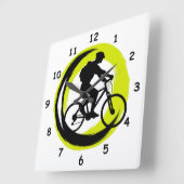Horloge Carrée Vélos / Vélos Amusement d'équitation en été (Angle)