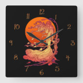 Horloge Carrée Vent d'octobre (Recto)