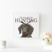 Horloge Carrée Véritable esprit de chasse grizzli (Maison)