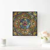 Horloge Carrée Verre à collier médiéval (Maison)