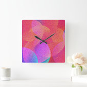 Horloge Carrée Verre coloré (Maison)