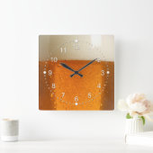 Horloge Carrée Verre de bière (Maison)