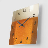 Horloge Carrée Verre de bière (Angle)