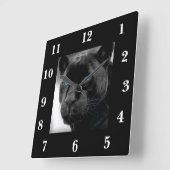 HORLOGE CARRÉE VERROUILLAGE DU MUR DE CONCEPTION DU PANNEAU NOIR (Angle)