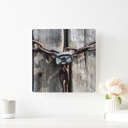 Horloge Carrée Verrouillé ! (Maison)