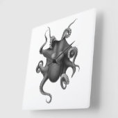 HORLOGE CARRÉE VERROUILLE ACRYLIQUE NAUTIQUE "OCTOPUS" (Angle)