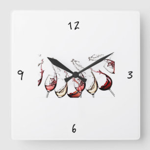 HORLOGE CARRÉE ***VERSER CE VIN*** FERMER