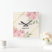 Horloge Carrée Verset biblique (Maison)