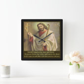 Horloge Carrée verset biblique (Maison)