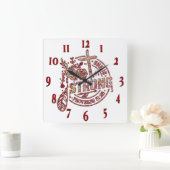 Horloge Carrée Verset biblique chrétienne inspirant (Maison)