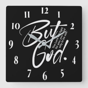 Horloge Carrée Verset biblique chrétienne inspirant