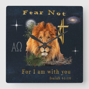 Horloge Carrée verset de la Bible