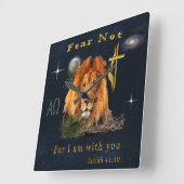 Horloge Carrée verset de la Bible (Angle)