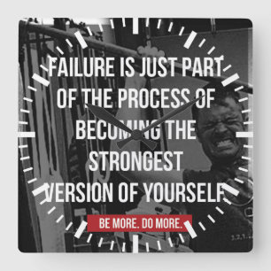 Horloge Carrée Version La Plus Forte De Votre Entraînement Motiva