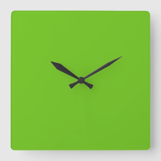 Horloge Carrée Vert Alien (Recto)