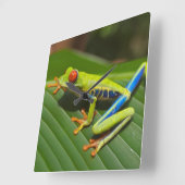 Horloge Carrée Vert clair (Angle)