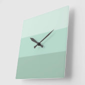 Horloge Carrée Vert Ombre rayé (Angle)