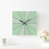 Horloge Carrée Vert roulette couleur (Maison)