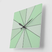 Horloge Carrée Vert roulette couleur (Angle)
