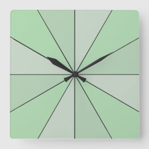 Horloge Carrée Vert roulette couleur