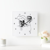 Horloge Carrée Very Cool Chef Wall Clock (Maison)
