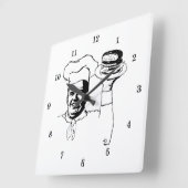 Horloge Carrée Very Cool Chef Wall Clock (Angle)
