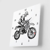 Horloge Carrée Very Cool Dirt Bike Wall Clock (Angle)