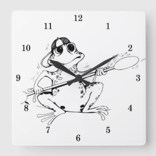 Horloge Carrée Very Cool Frog Wall Clock