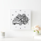 Horloge Carrée Very Cool Log Hauler (Maison)
