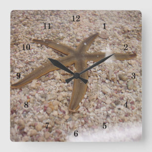 Horloge Carrée Very Cool Starfish Wall Clock