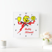 Horloge Carrée Very Fun Reddy Kilowatt Wall Clock (Maison)