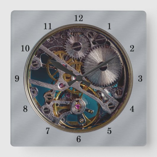 Horloge Carrée Very Fun Simulated Transparent Wall Clock (Recto)