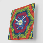 Horloge Carrée Vesper Kaleidoscope (Angle)