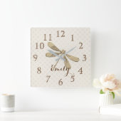 Horloge Carrée Vibe Gold Holiday (Maison)