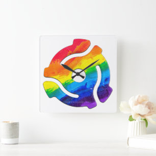 Horloge Carrée Vibran de l'adaptateur d'enregistrement SlipperyJo