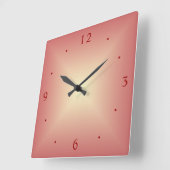 Horloge Carrée Vibrant Dusty Pink/lemon >Kitchen Clock (Angle)