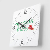 Horloge Carrée Vibrations vegan (Angle)