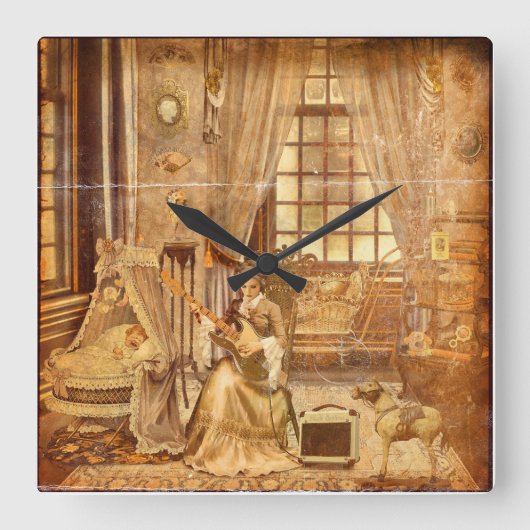 Horloge Carrée Victorian Lullaby (Recto)