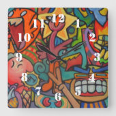 Horloge Carrée Victory By Squid Fear City (Recto)