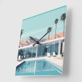 HORLOGE CARRÉE VIE DE DÉSERT #4 (Angle)