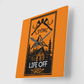 HORLOGE CARRÉE VIE HORS GRILLE (Angle)