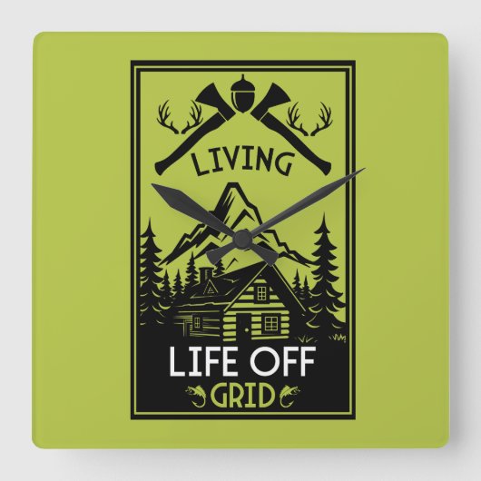 HORLOGE CARRÉE VIE HORS GRILLE (Recto)