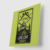 HORLOGE CARRÉE VIE HORS GRILLE (Angle)