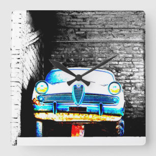 Horloge Carrée Vieille voiture