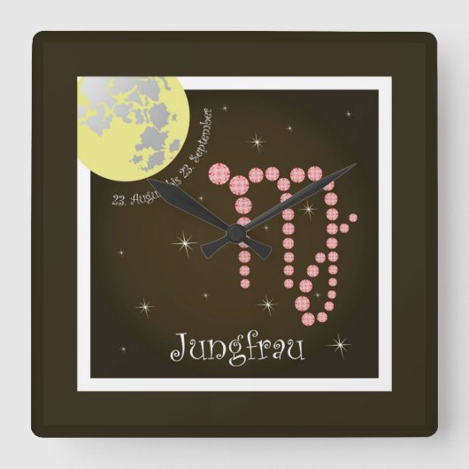 Horloge Carrée Vierge 23 août au 23 septembre (Recto)